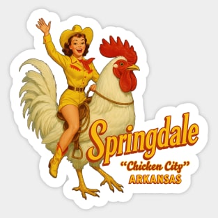 Chicken City Chick Sticker